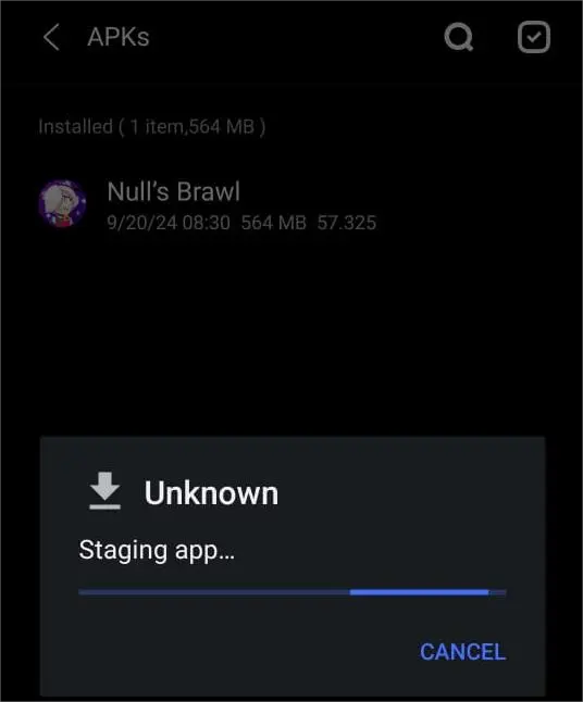 Nulls Brawl v57.325 APK Son Sürümü İndir 4 Installation process begin